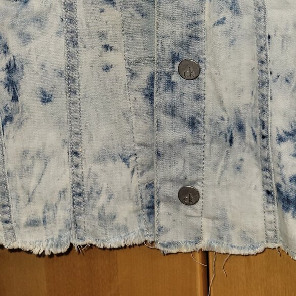 Calvin Klein Jean Jacket white washed Large - Picture 4 of 7